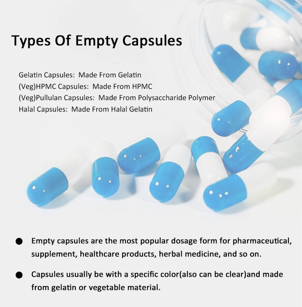 Vegetarian HPMC Capsule Hard Empty Capsule Customized